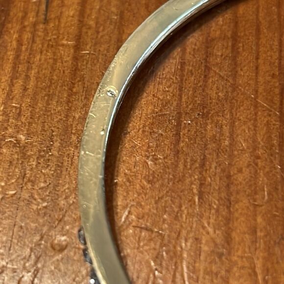 2 Silvertone 2 Goldtone Rhinestone Bangle Bracelets (Set of 4) - Picture 7 of 10